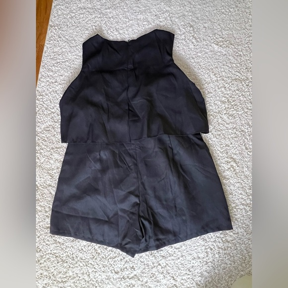 Women’s XL Black Layered Sleeveless Romper NEW - Picture 5 of 5